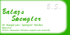 balazs spengler business card